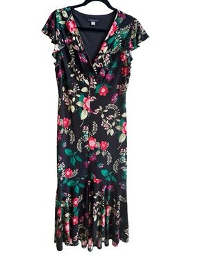 NWOT Tommy Hilfiger Black Floral Maxi Dress
